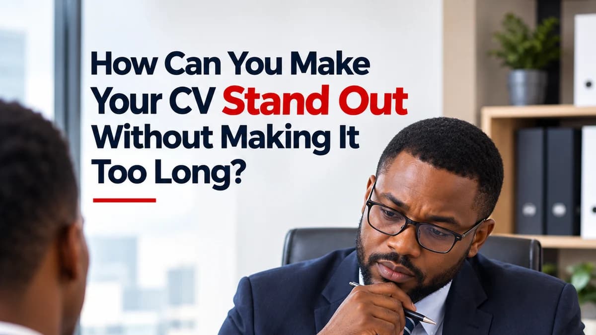 How Can You Make Your CV Stand Out Without Making It Too Long?