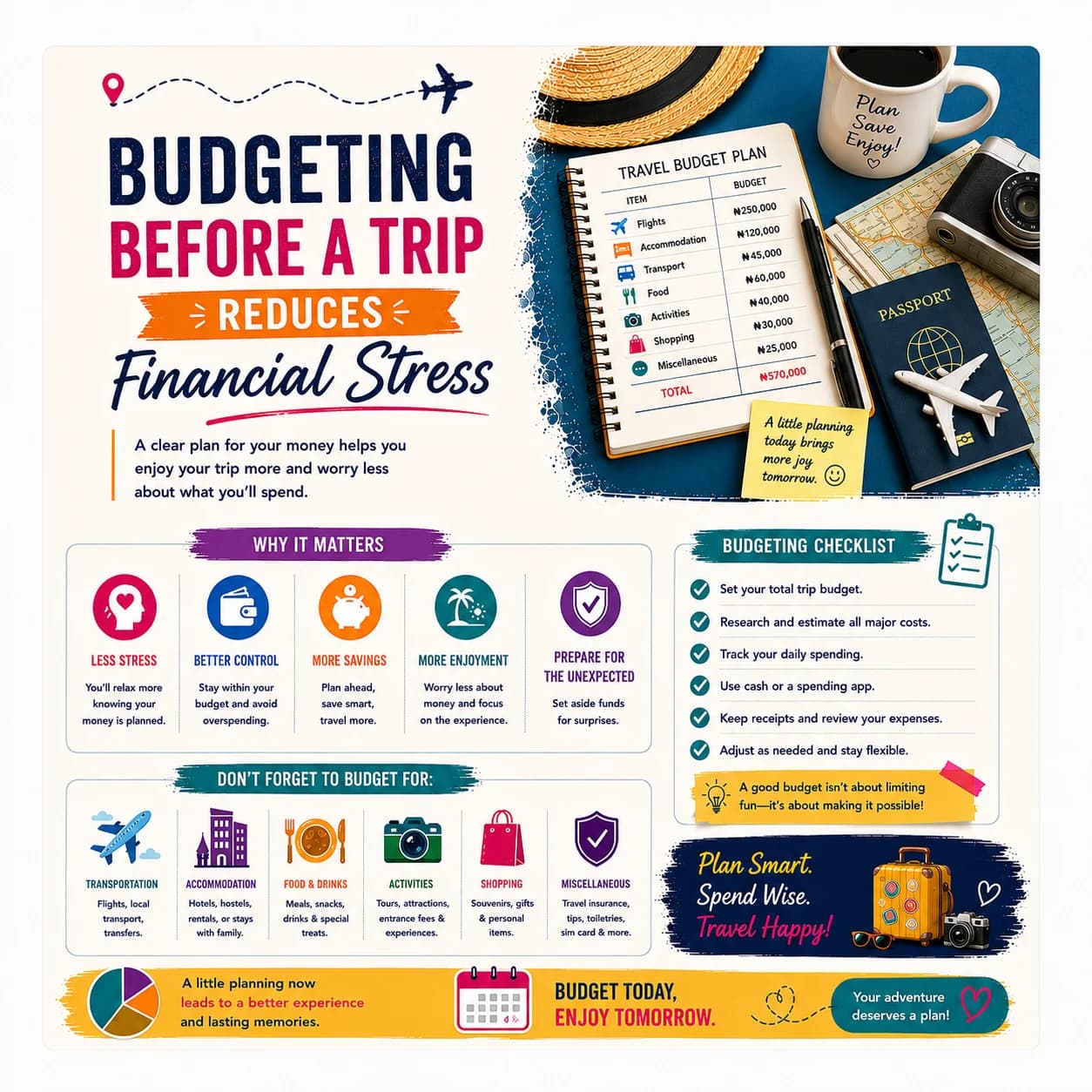 Budgeting Before a Trip Reduces Financial Stress
