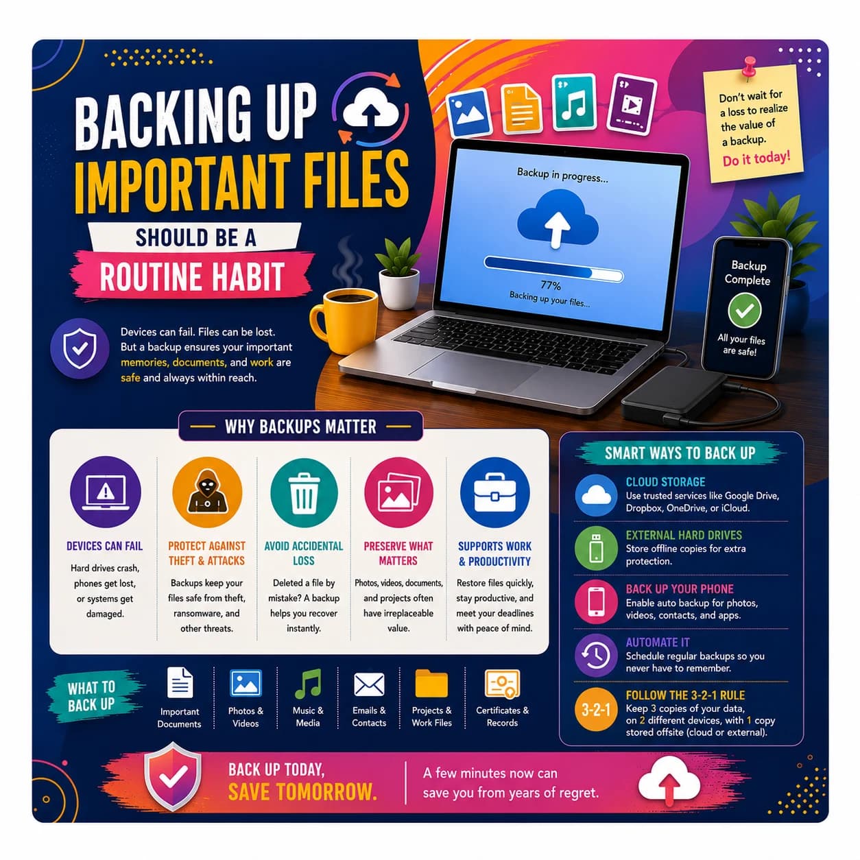 Backing Up Important Files Should Be a Routine Habit