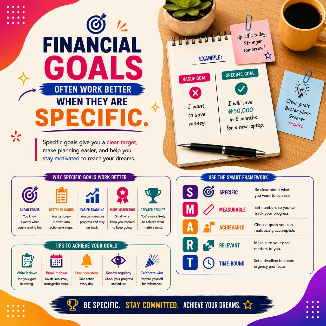 Financial Goals Often Work Better When They Are Specific