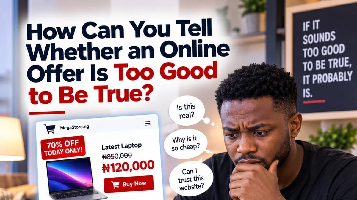 How Can You Tell Whether an Online Offer Is Too Good to Be True?
