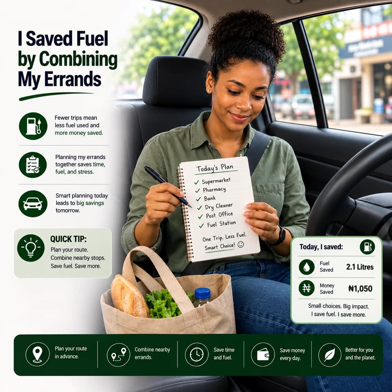 I Saved Fuel by Combining My Errands