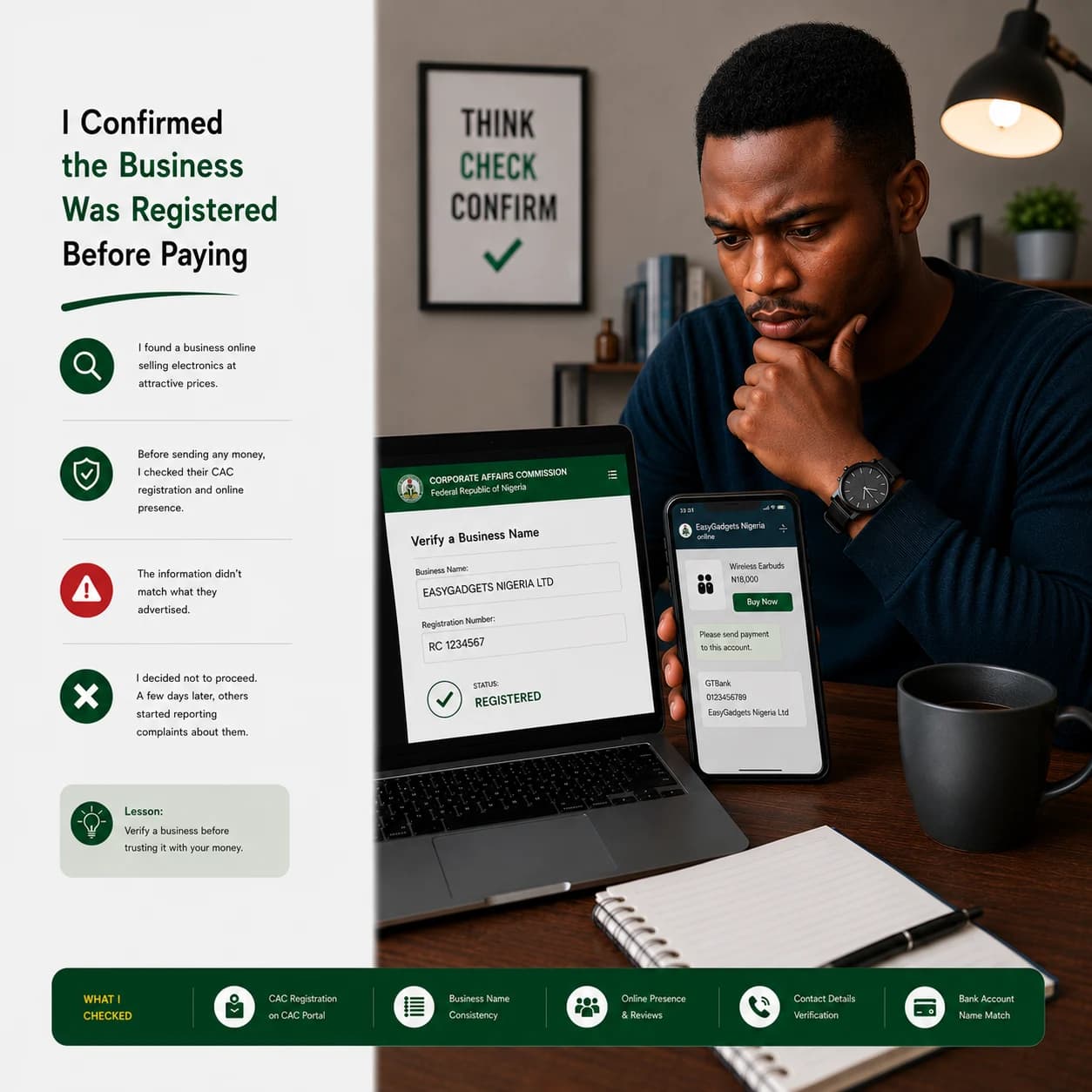 I Confirmed the Business Was Registered Before Paying