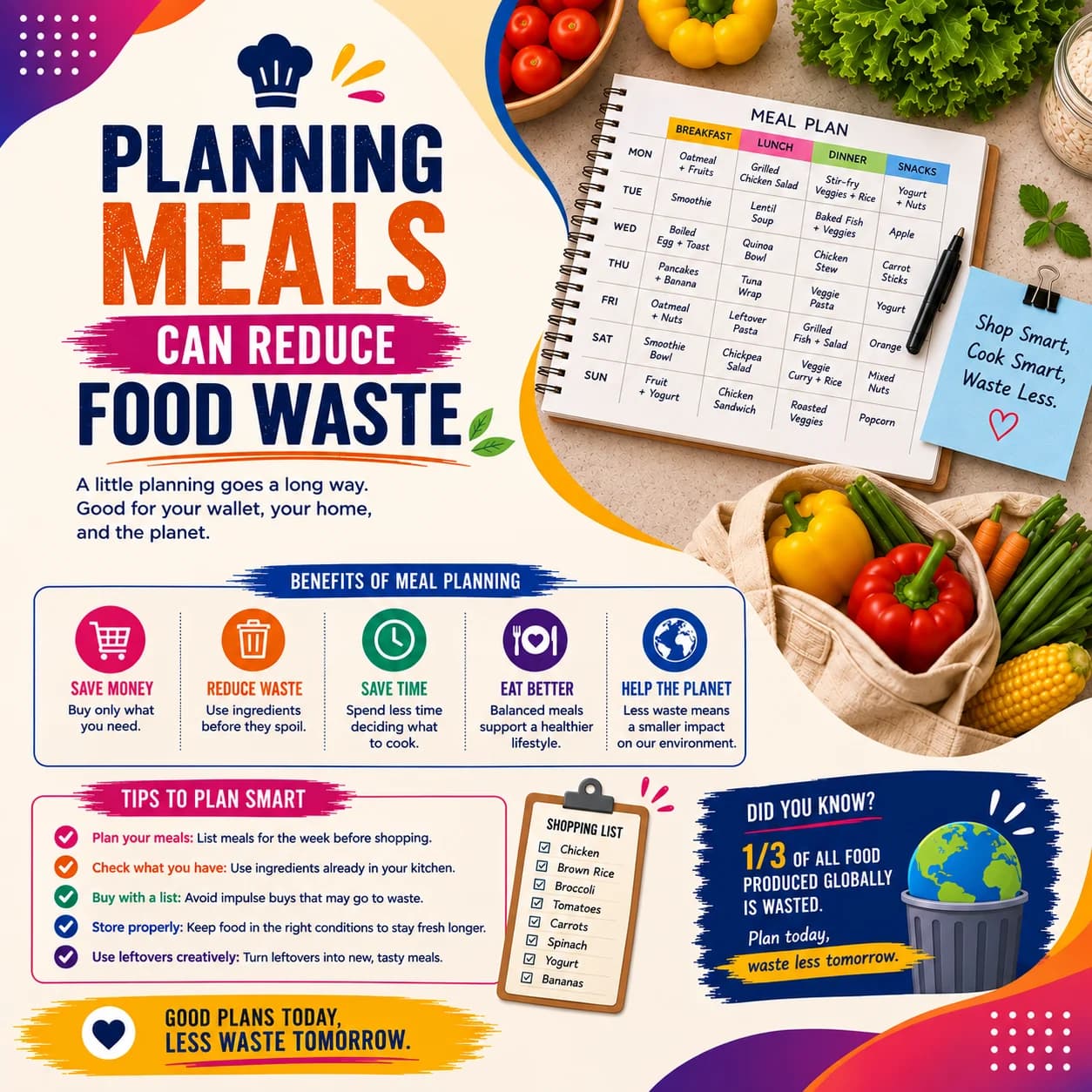 Planning Meals Can Reduce Food Waste