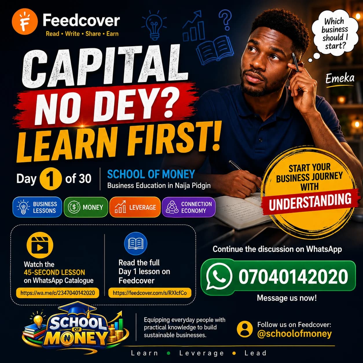 DAY 1 | CAPITAL NO DEY? LEARN FIRST! 💡
