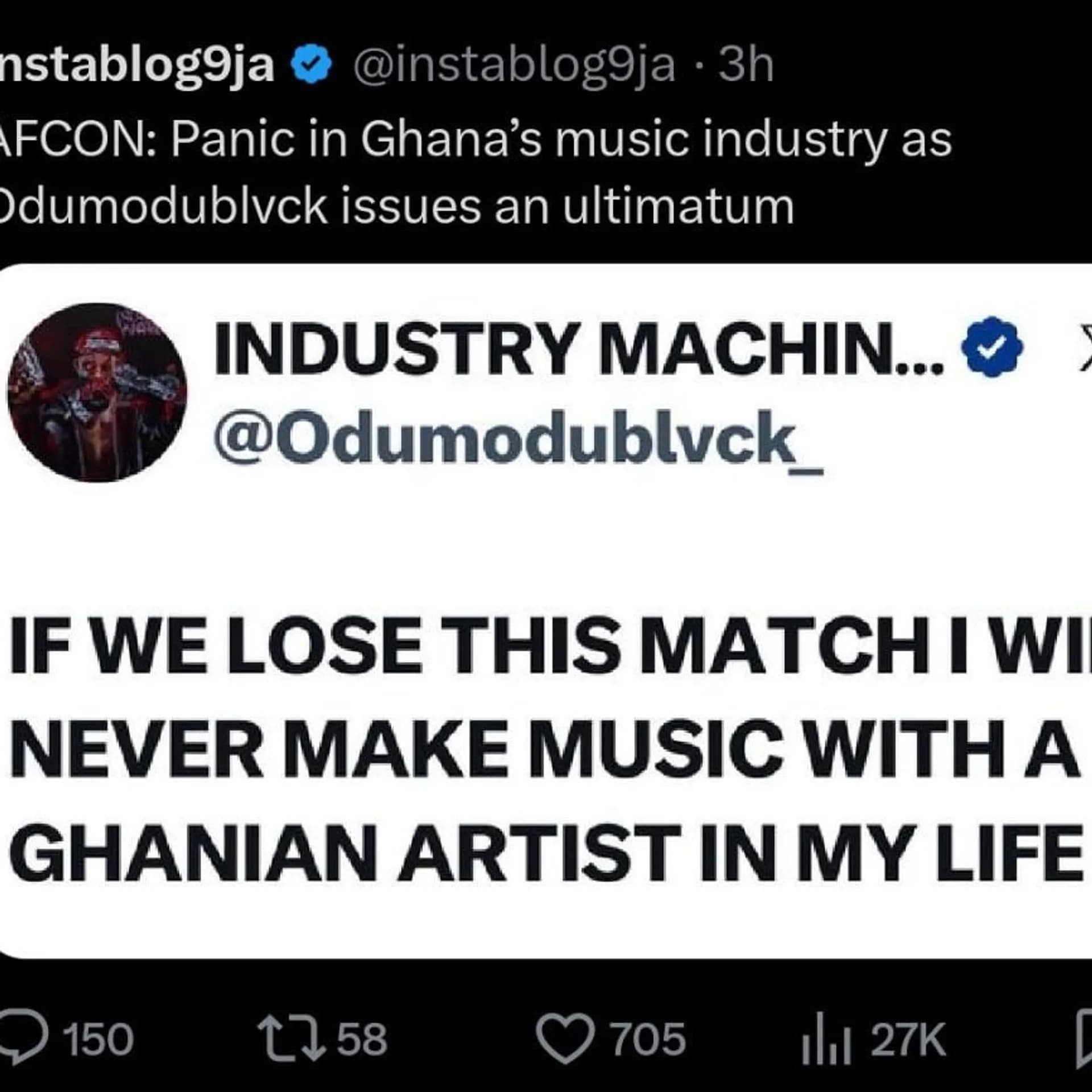 AFCON: Odumodublvck’s Ultimatum Has Ghana’s Music Industry on Edge