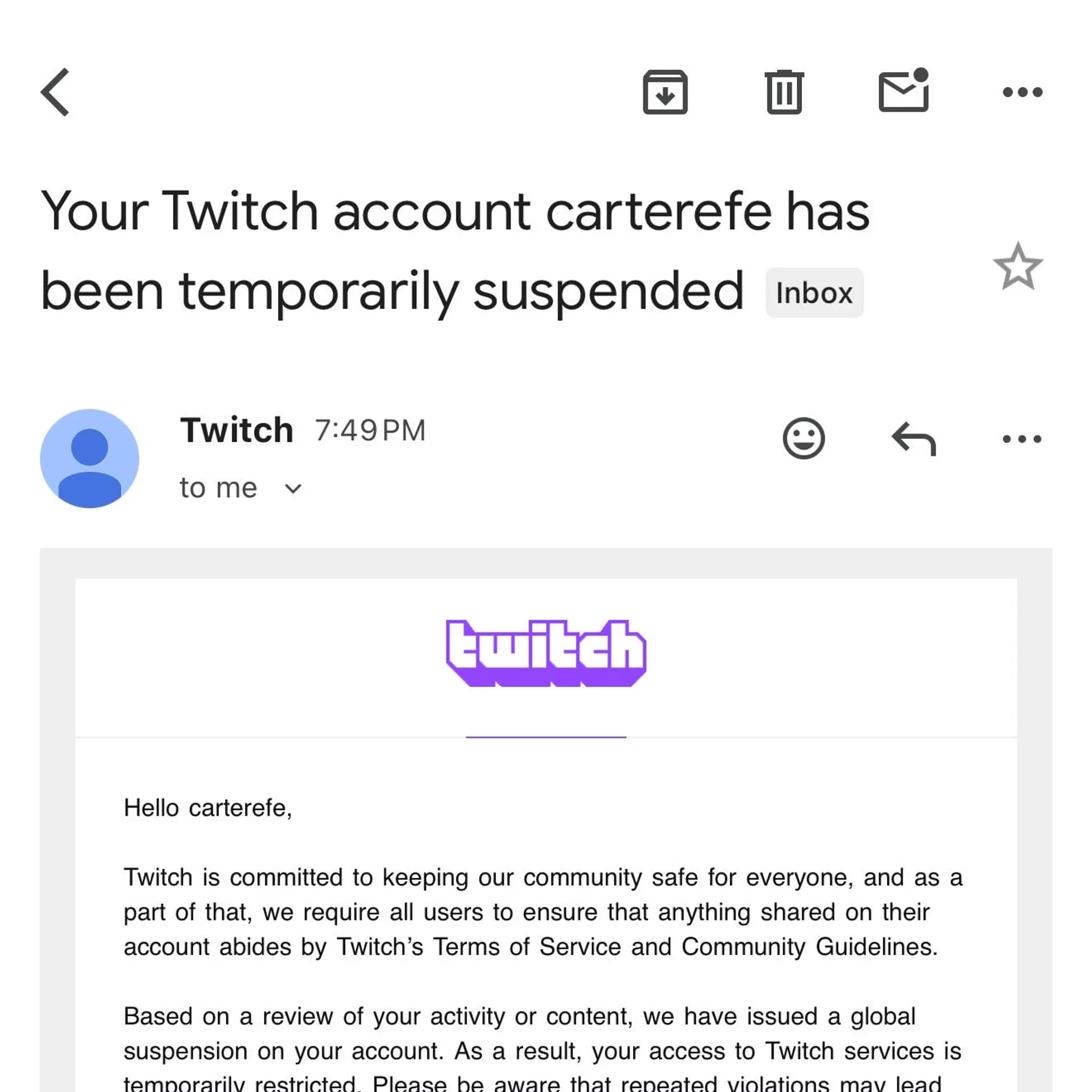 Carter Efe's Twitch Channel Hit with Temporary Suspension 😳