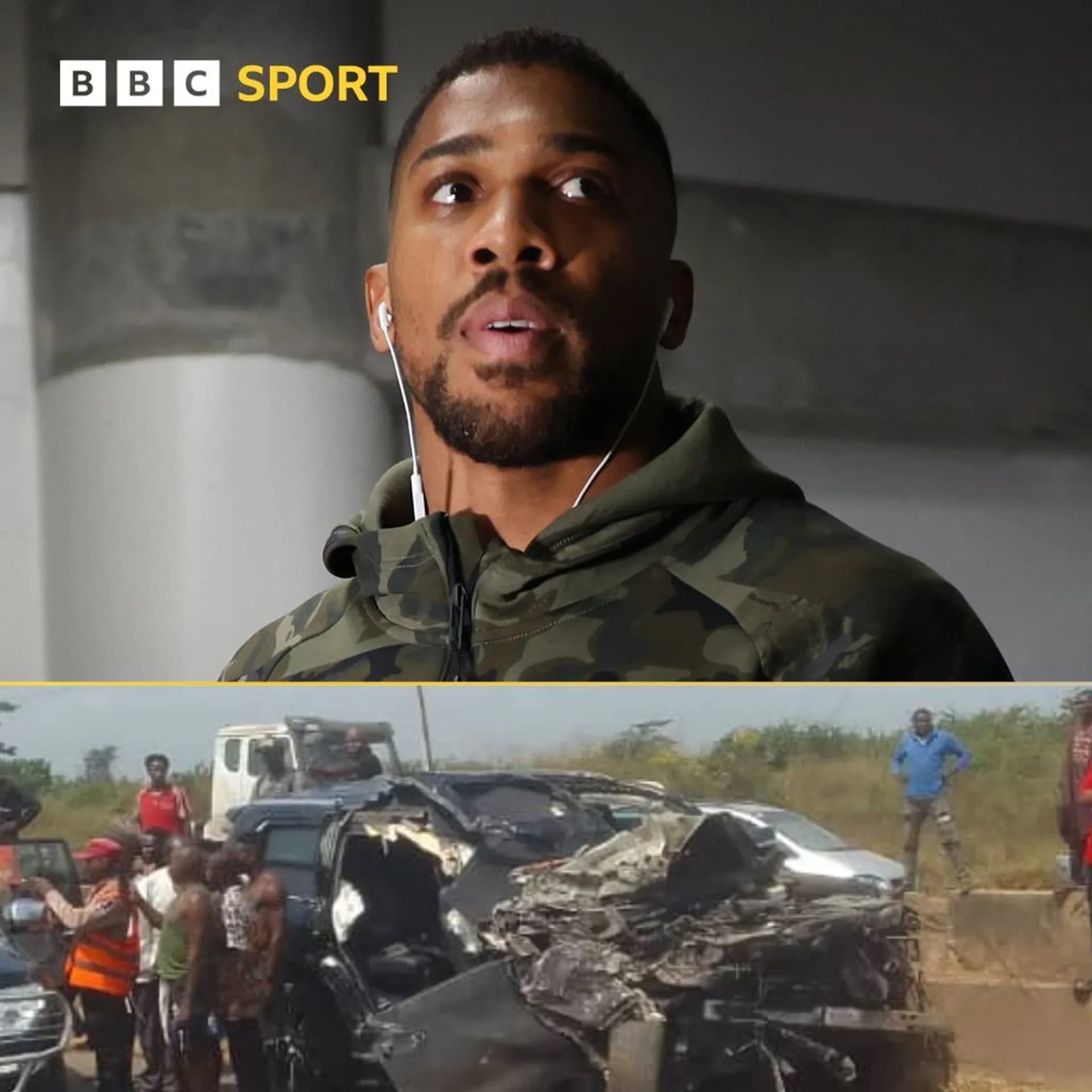 AJ was involved in a terrible car crash in Nigeria š
