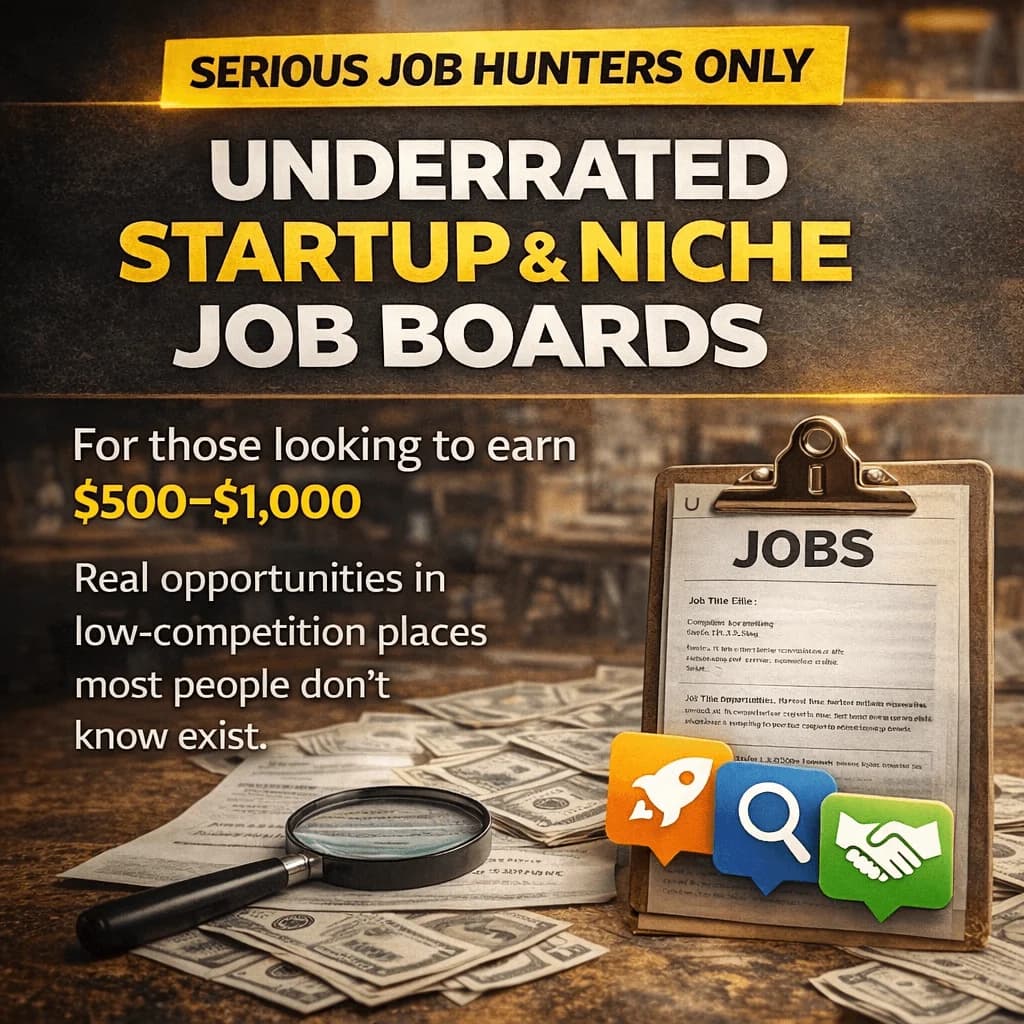 This is for serious job hunters looking for quick $500 - $1000